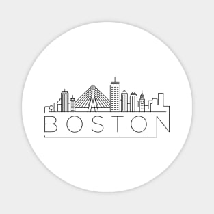 Boston Minimal Skyline Magnet